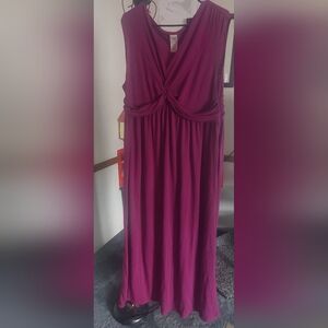 Faded Glory 2X Purple Long Summer Dress